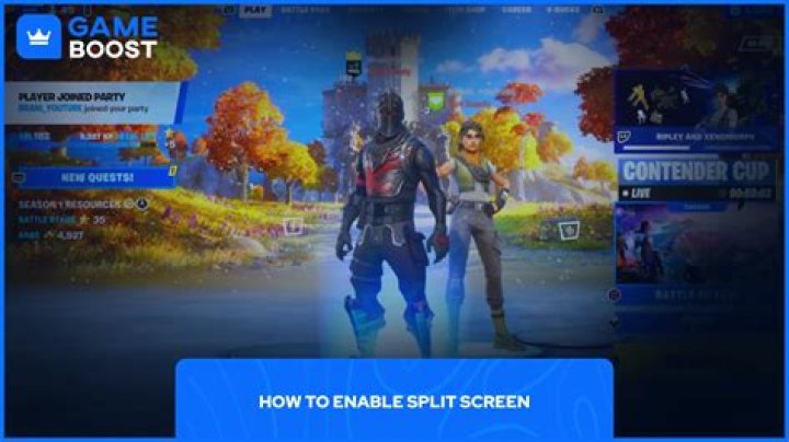 How do you split screen on fortnite
