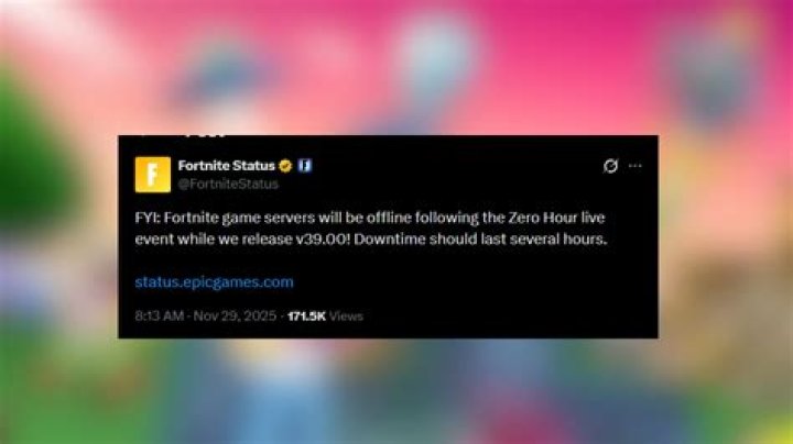 How long is fortnite going to be down