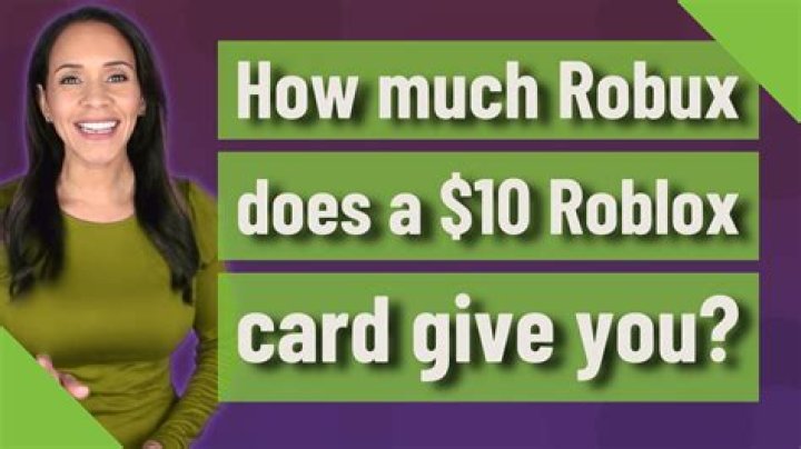 How much does a 10 dollar roblox card give you