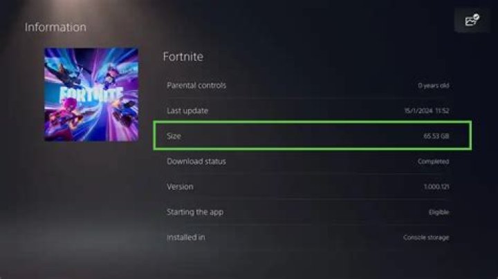 How much gb does fortnite take