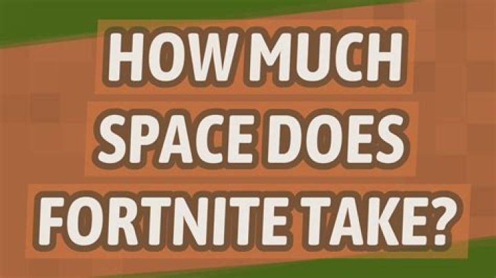 How much space does fortnite take