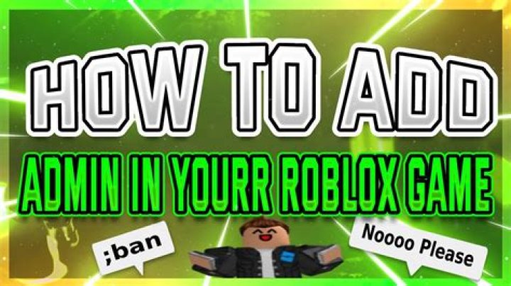 How to add admin to your roblox game