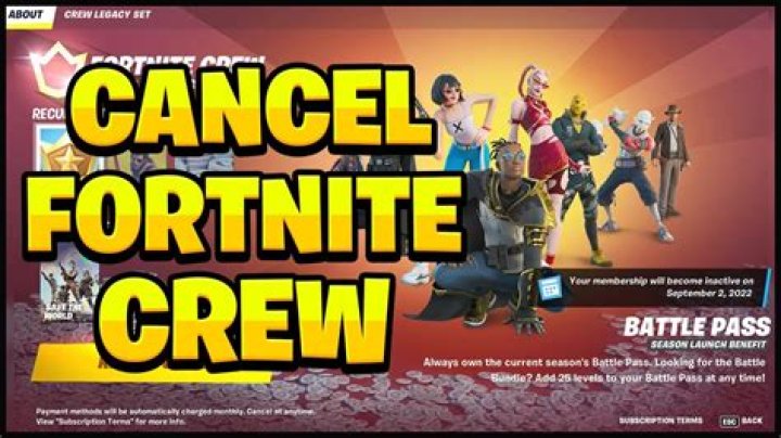 How to cancel crew pack fortnite