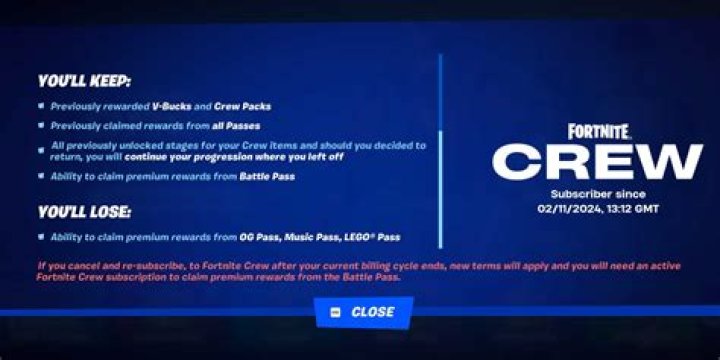 How to cancel the fortnite crew