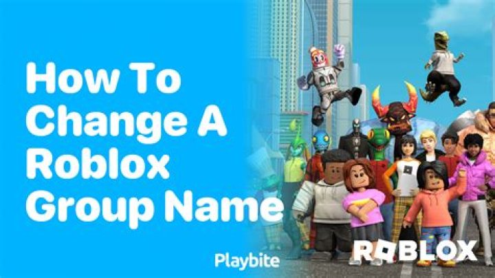 How to change a roblox group name