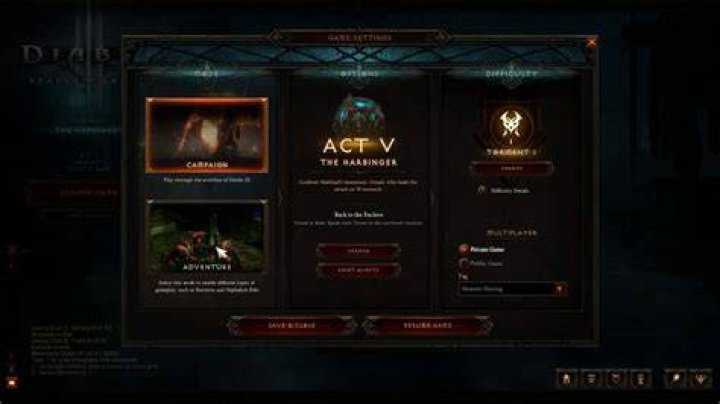 How to change acts in diablo 3 adventure mode