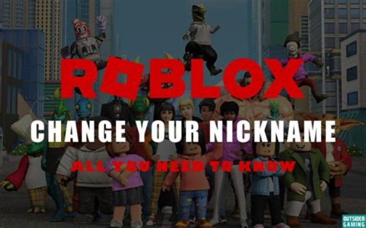 How to change your nickname on roblox