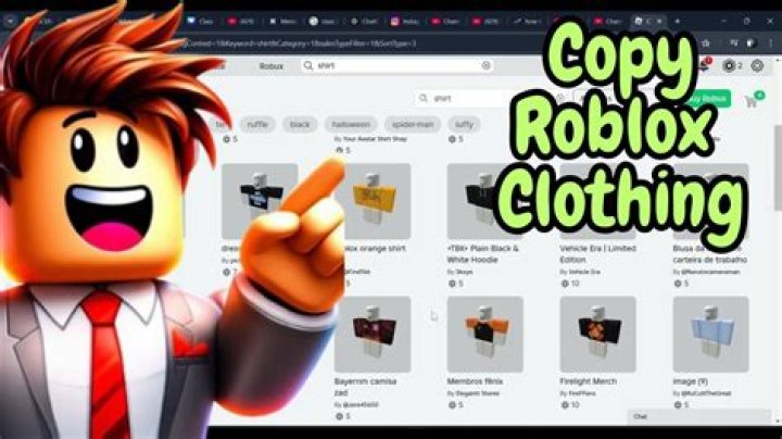 How to copy roblox shirts