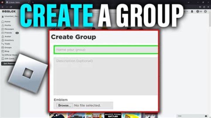 How to create a group on roblox