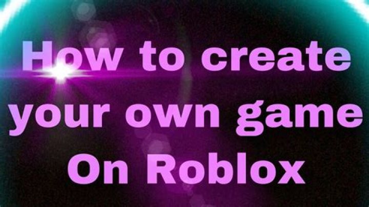 How to create your own game on roblox