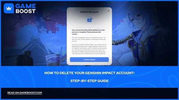 How to delete genshin impact account pc