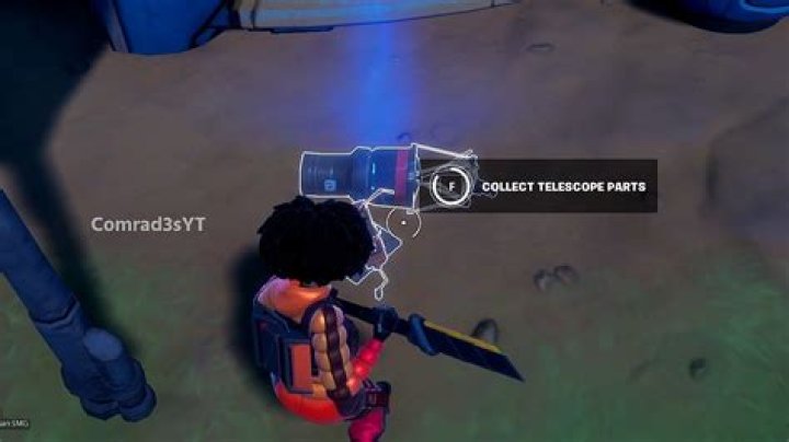 How to destroy and collect telescope parts in fortnite