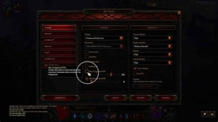 How to display fps in diablo 3
