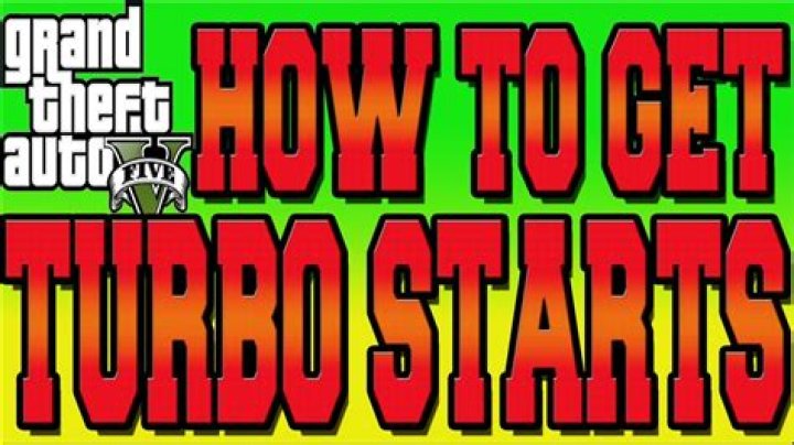 How to do turbo starts in gta 5