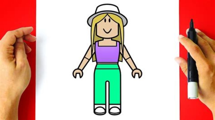 How to draw a roblox character girl