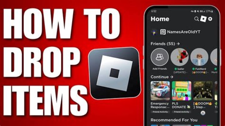 How to drop items in roblox mobile