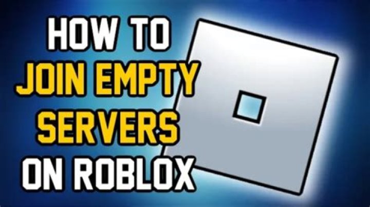 How to find empty servers on roblox