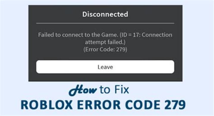 How to fix error code 279 roblox