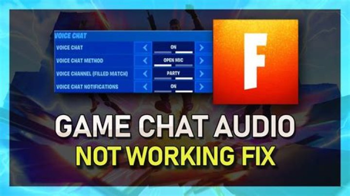 How to fix game chat in fortnite