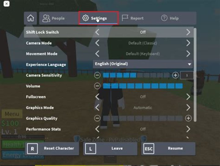 How to full screen roblox