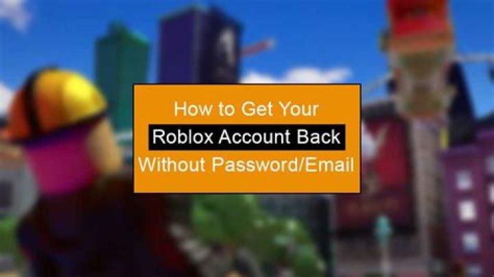 How to get a roblox account back