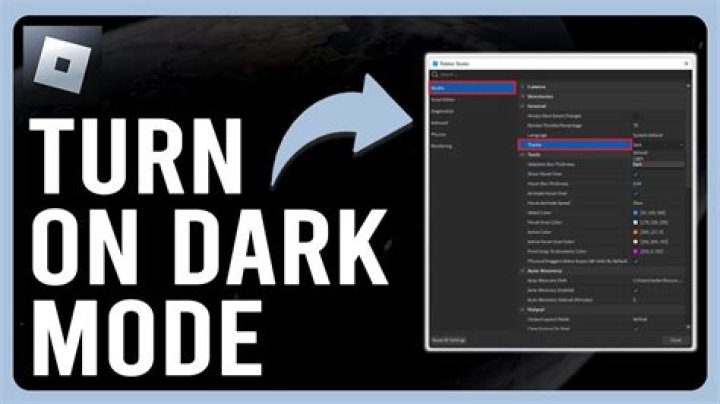 How to get dark mode on roblox
