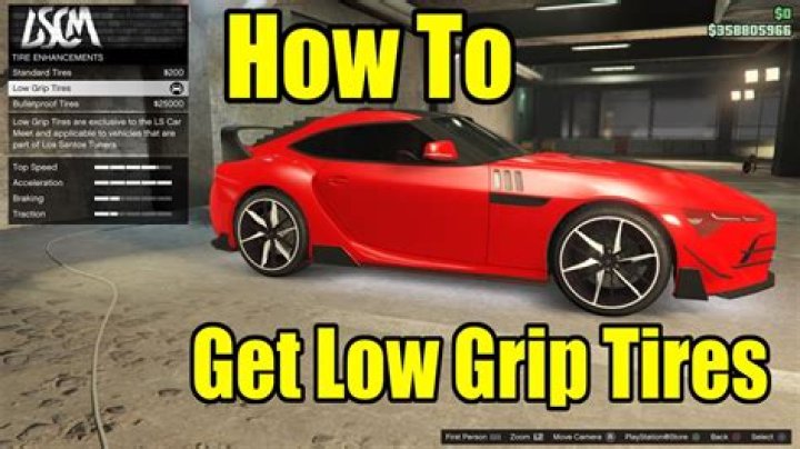 How to get low grip tires gta 5