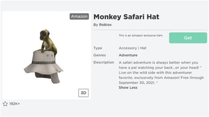 How to get monkey safari hat in roblox