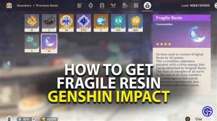 How to get more fragile resin genshin impact
