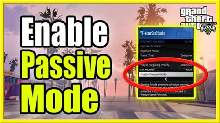 How to get out of passive mode gta 5
