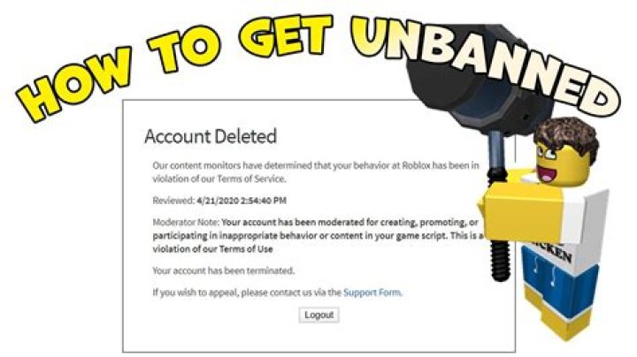 How to get your roblox account unbanned