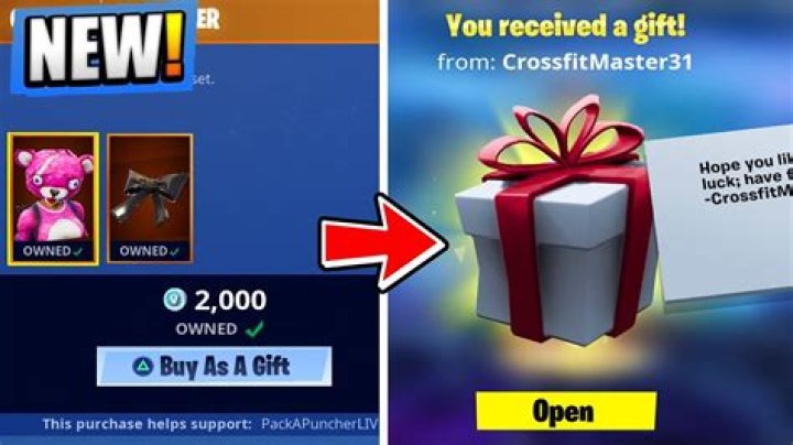 How to gift someone in fortnite