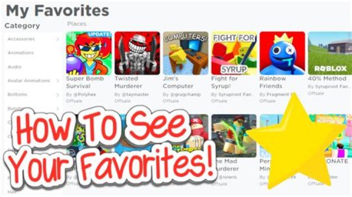 How to go to your favorites on roblox