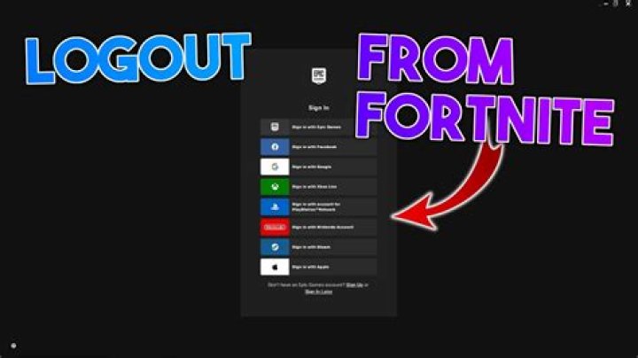 How to log out of your fortnite account