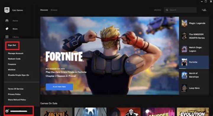 How to logout of fortnite