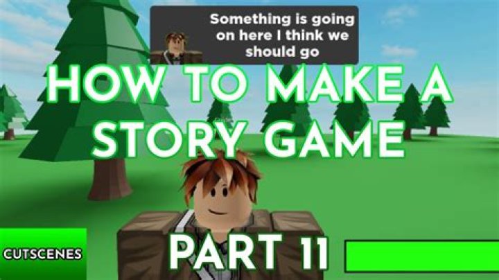How to make a roblox story game