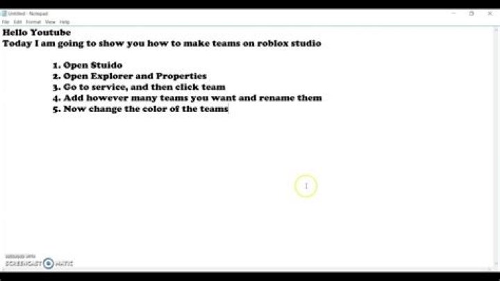 How to make teams on roblox