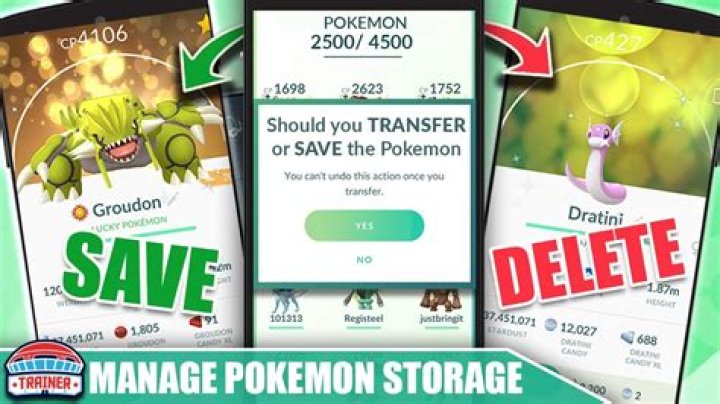 How to manage pokemon go storage
