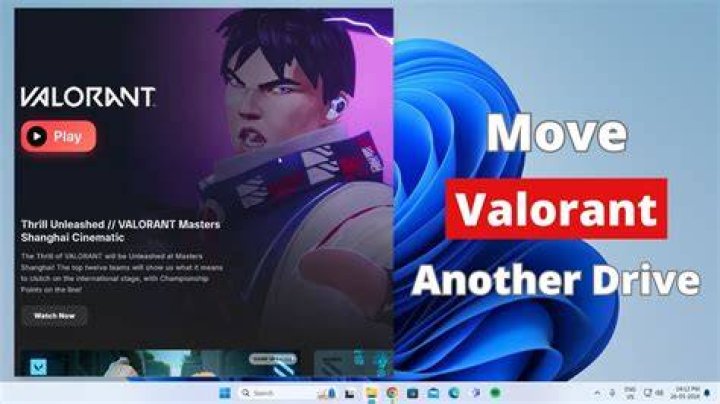 How to move valorant to another drive