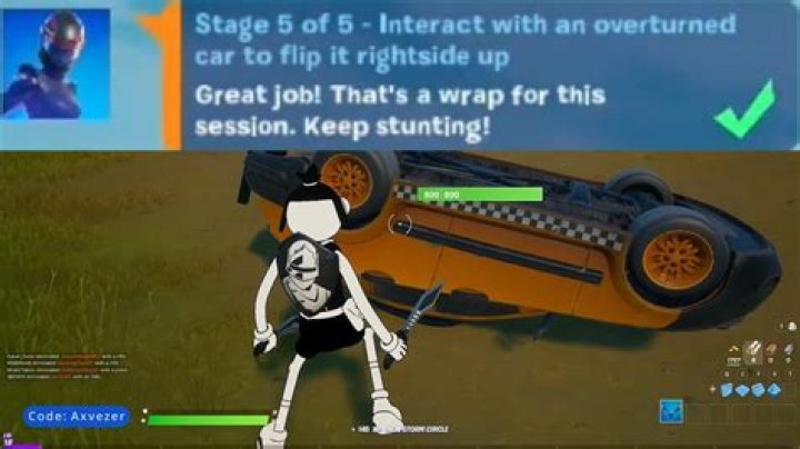 How to overturn a car in fortnite