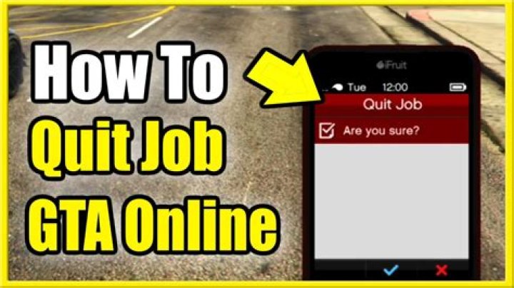 How to quit a job in gta