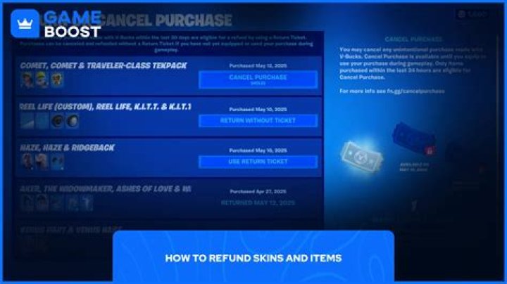 How to refund a gift on fortnite