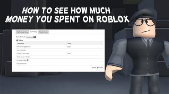 How to see how much money you spent on roblox