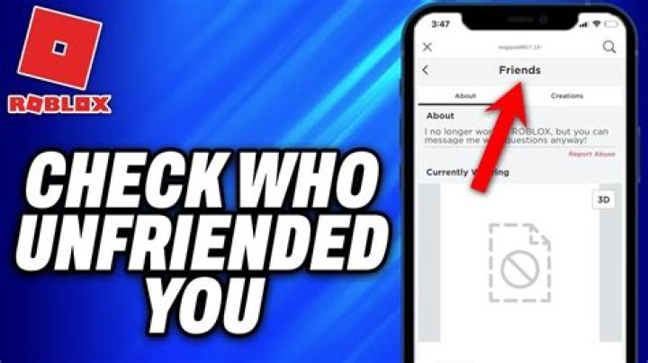 How to see who unfriended you on roblox