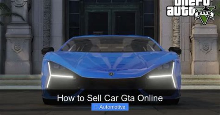 How to sell car gta online