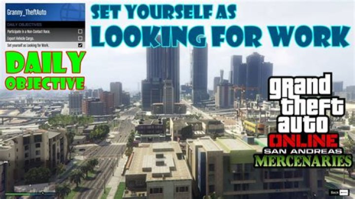 How to set yourself as looking for work on gta