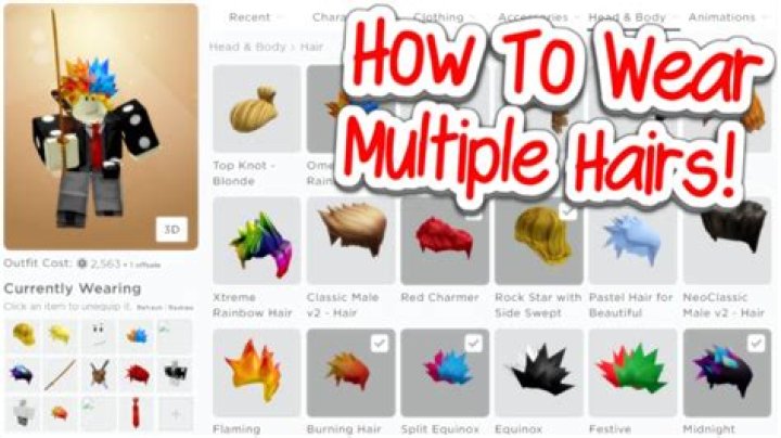 How to stack hair on roblox