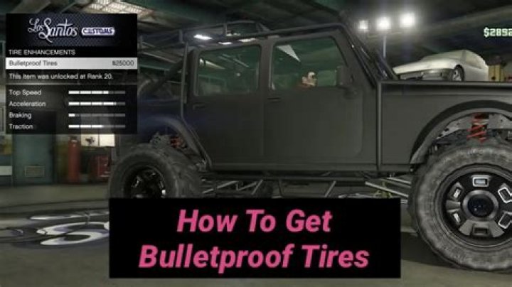 How to take off bulletproof tires in gta