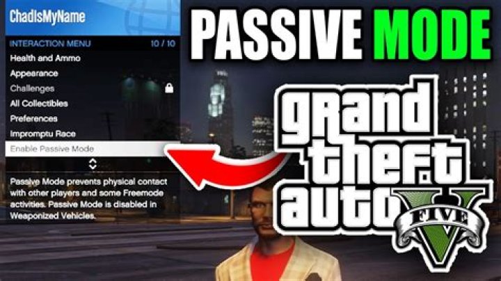 How to take off passive mode in gta