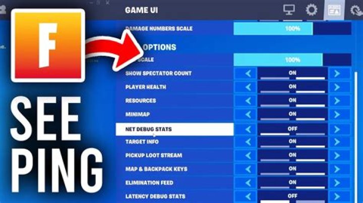How to turn ping on fortnite